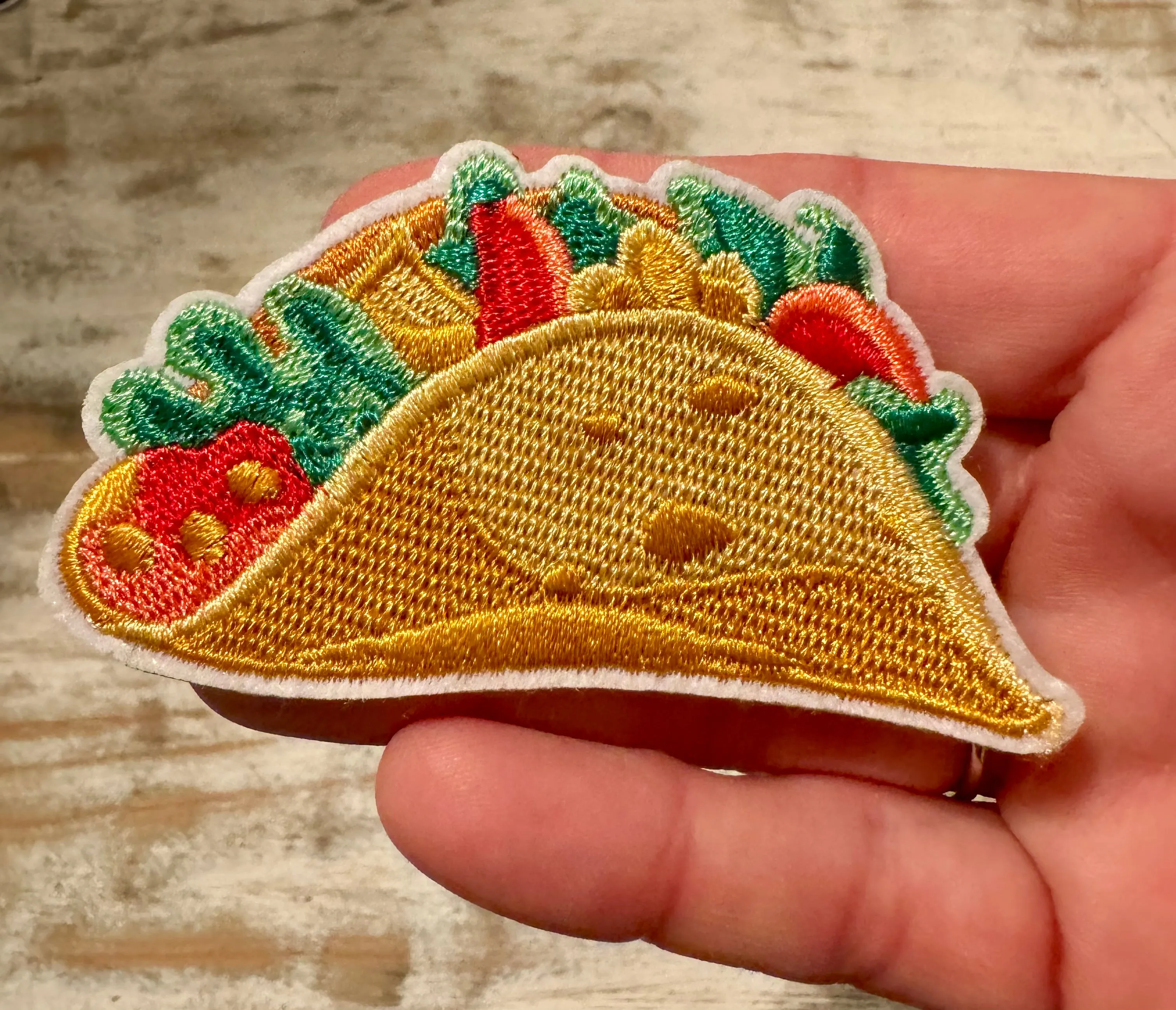 Taco Iron On Patch