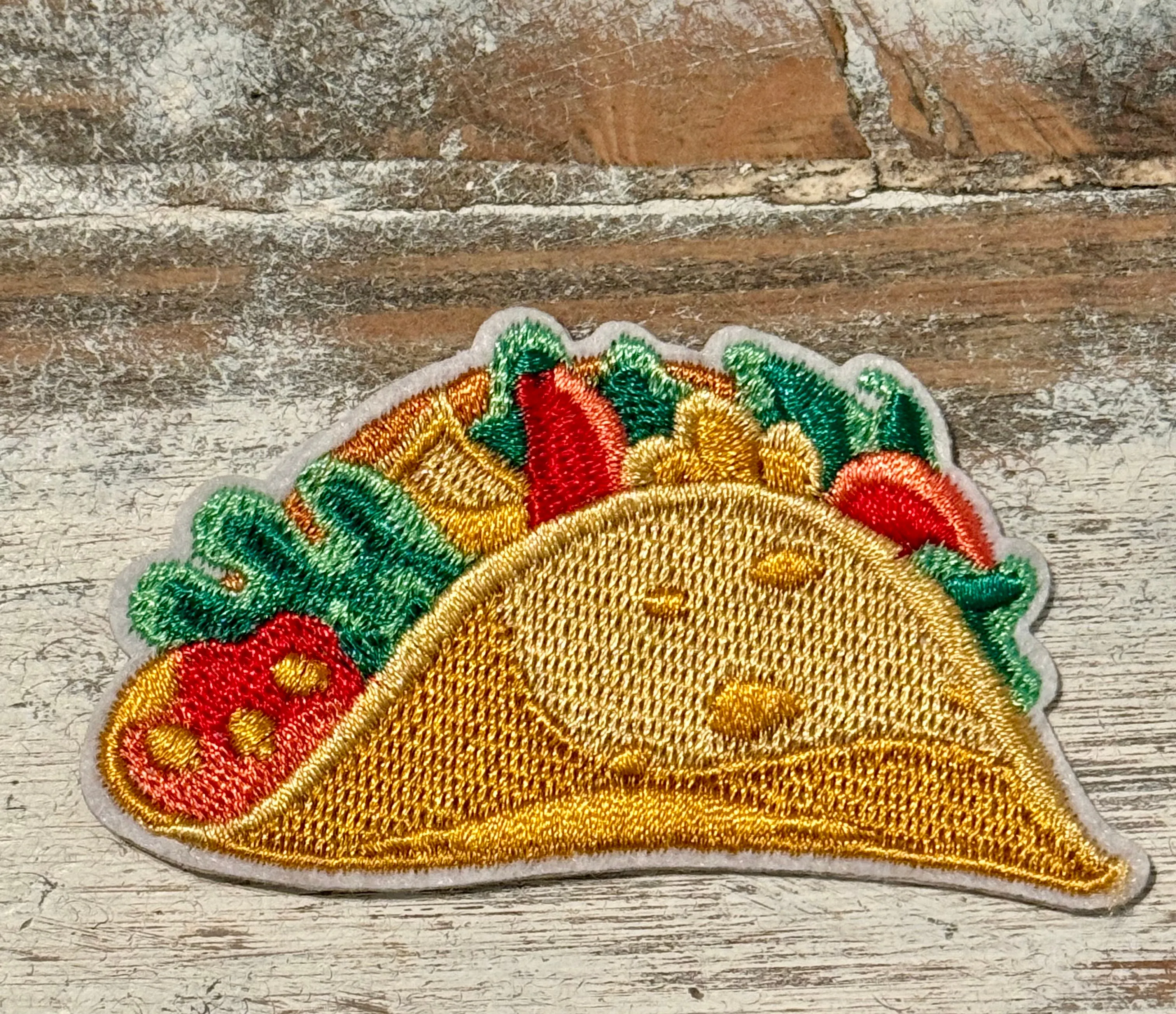 Taco Iron On Patch