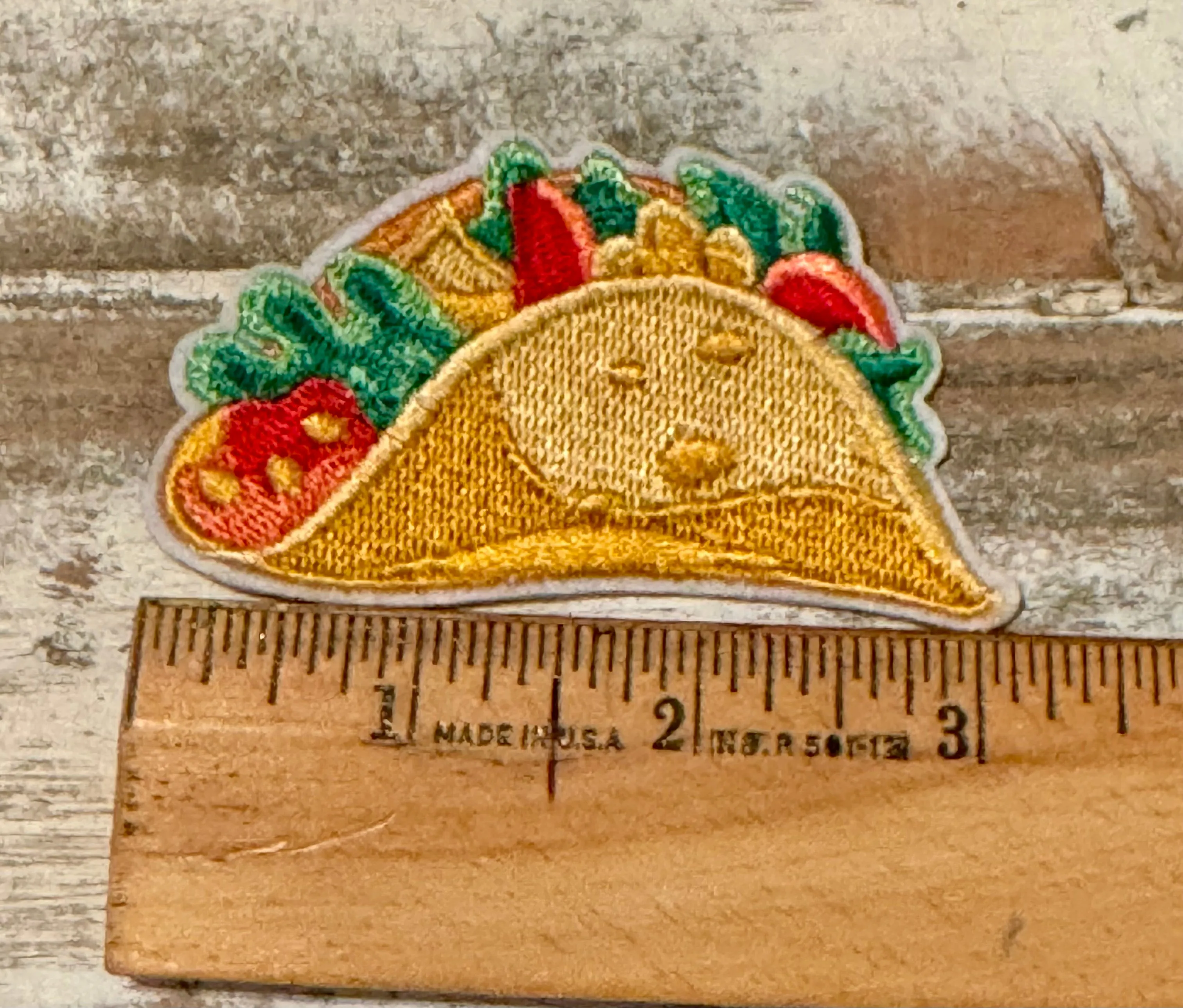 Taco Iron On Patch