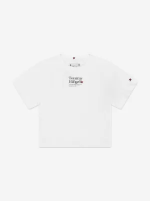 Tommy Hilfiger Girls Timeless Logo T-Shirt in White