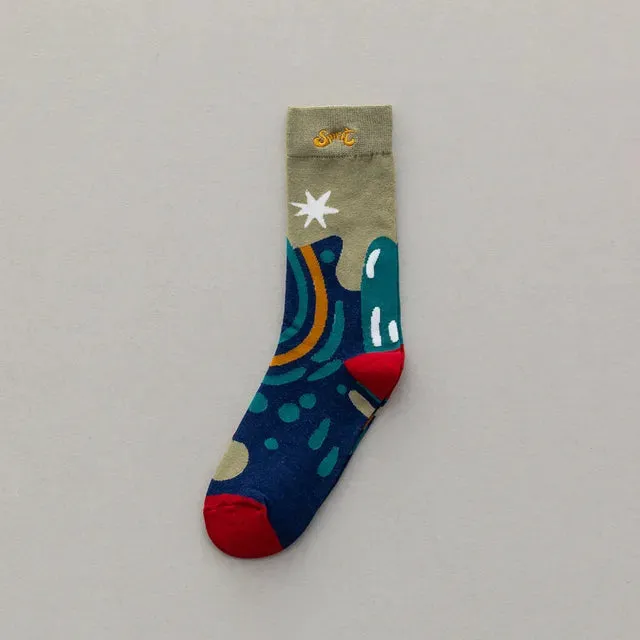 Trendy Graffiti Sports Abstract Socks