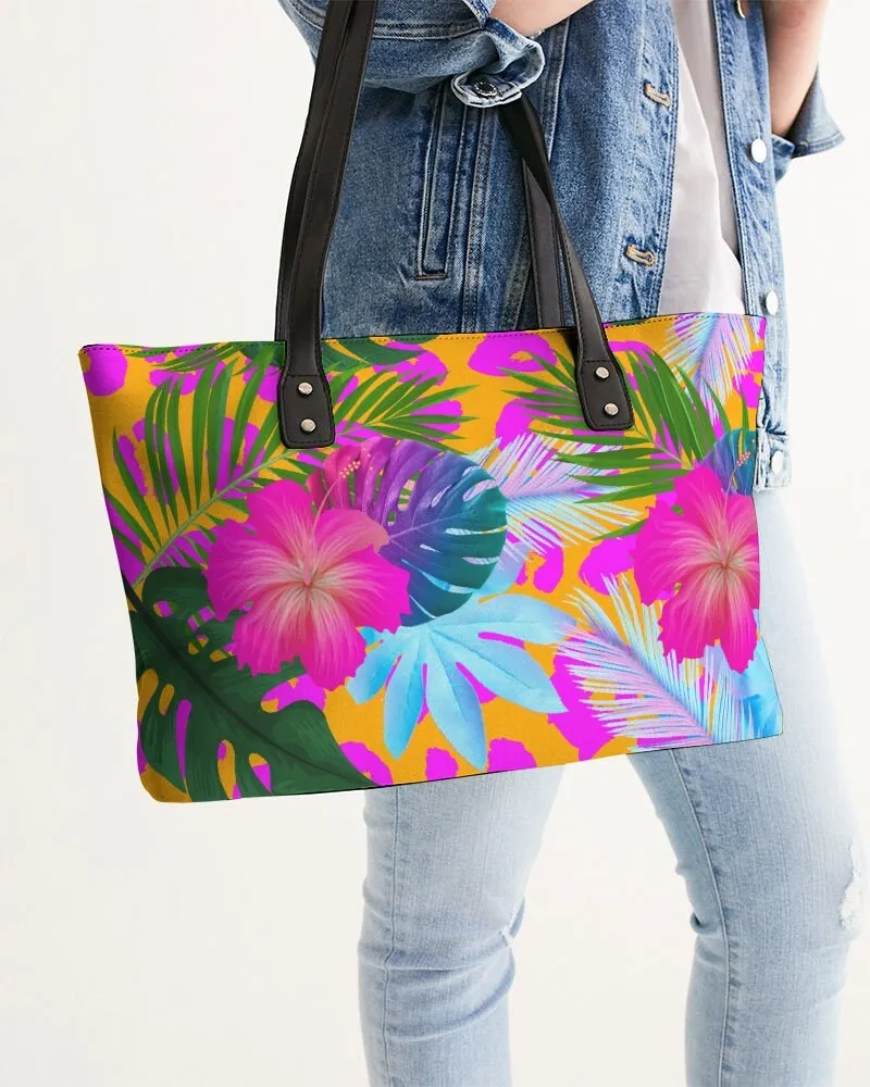 TROPICAL FLORAL TOTE BAG