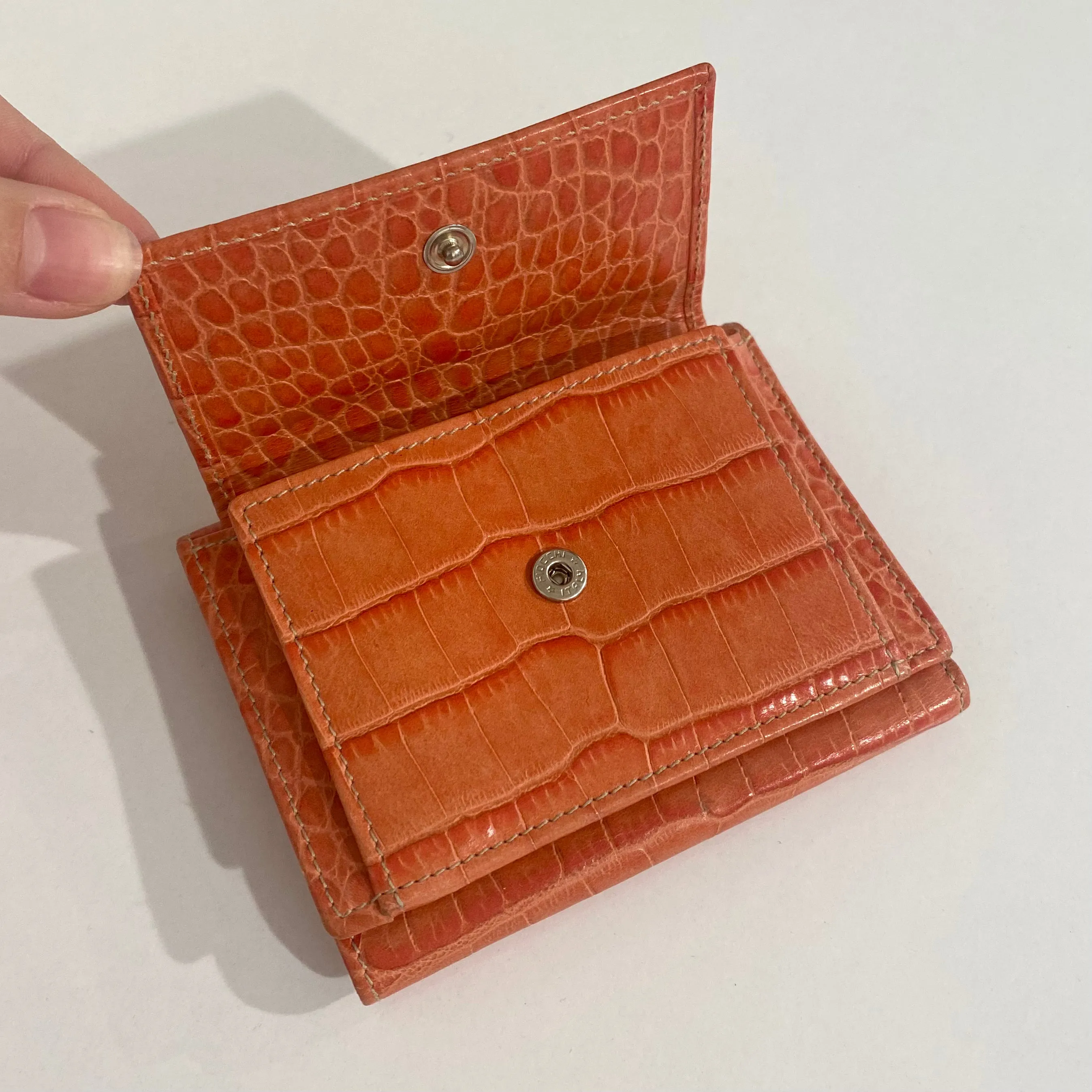 Valentino Pink Crocodile Wallet