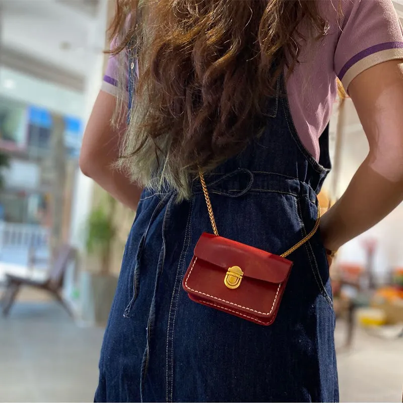 Vegetable Tanned Leather Mini Chic Crossbody Bag